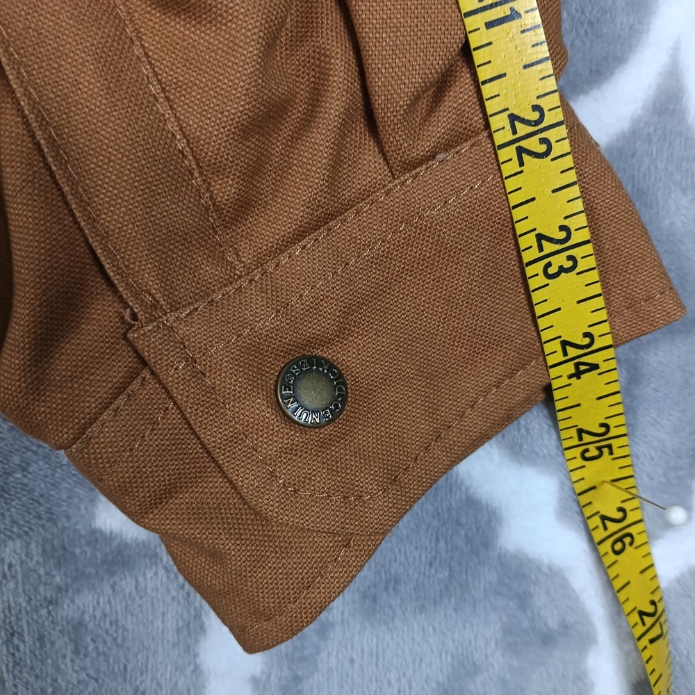 Dickies Work Jacket Mens 3XL Brown Duck Canvas Quilt Lined Reinforced Elbows - Picture 9 of 10